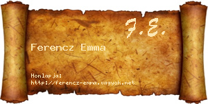 Ferencz Emma névjegykártya